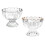 2 Vasos De Vidrio Transparente Para , Ensalada Y 7