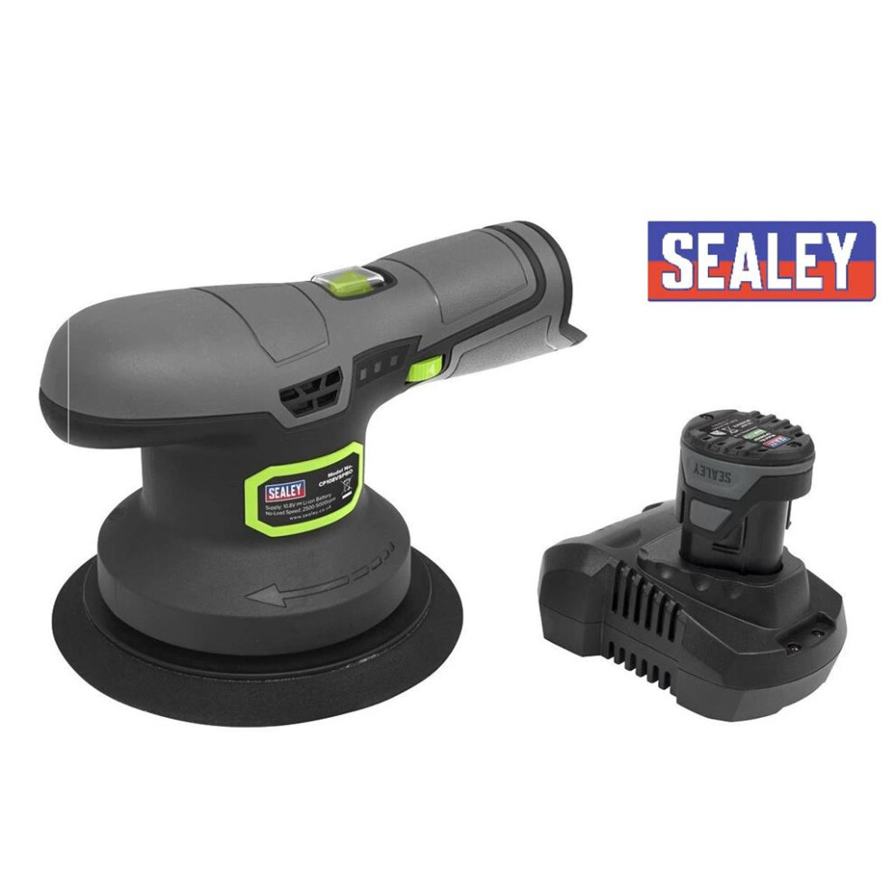 Sealey Sv10.8 Series 150Mm Cordless Dual Action Sander/Polisher Kit 10.8V 2Ah Cp108vsp