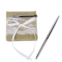 2Stk Jute Weiß Spitze Mit Stift/ Für Hochzeit