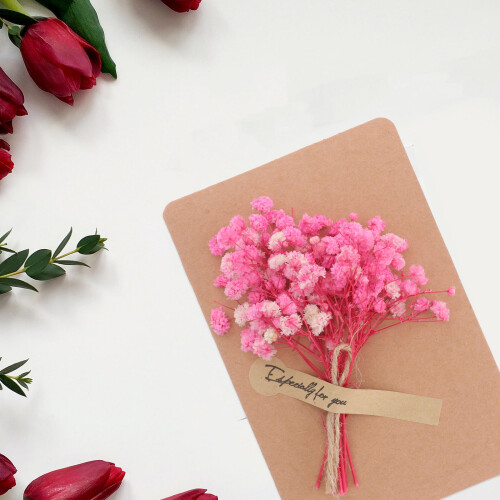 Tarjeta Plegable 3D Con Flores Estrelladas Para 2