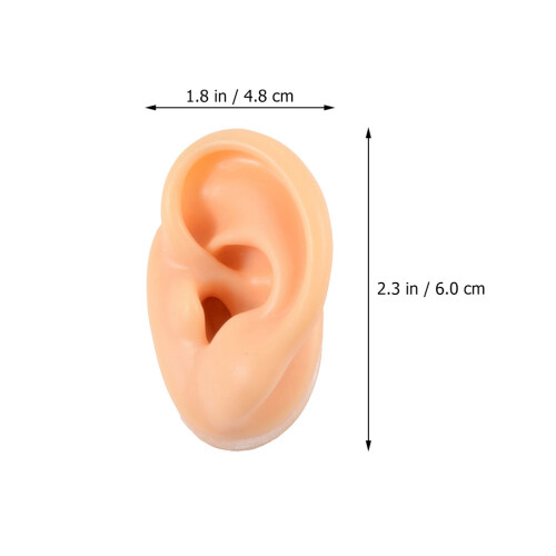 2 Pièces Modèles D'oreille En Silicone Pour Pratique De Perçage 1