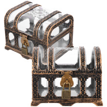 2Sets Plastic Schatkist Piratenkist Voor Kinderkamer Decoratie