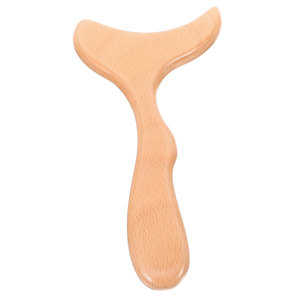Beech Wood Massage Stick Cellulite Massager Scalp Massager Tool Portable Facial Scrapping Board