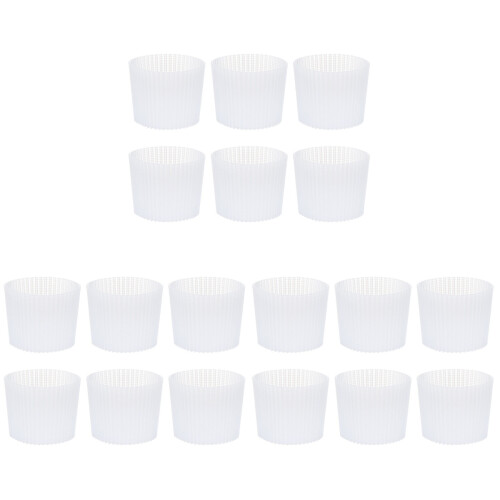 18 Stks Silicone Bekerdeksel Antislip Mokhouder Keramisch Wit 2