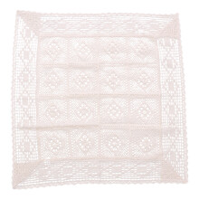 1St Hohe Häkel Tischdecke Mit Spitzenmuster 60x60cm