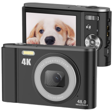 Digitalkamera 48MP, 16x Zoom, 4K Videokamera, 2.8" LCD-Bildschirm Black