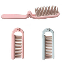 2Stk Faltbarer Friseurkamm Anti- Für Täglichen Gebrauch Pink Blau