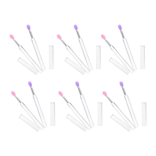 6 Pezzi Per Labbra In Silicone Con Coperchi E