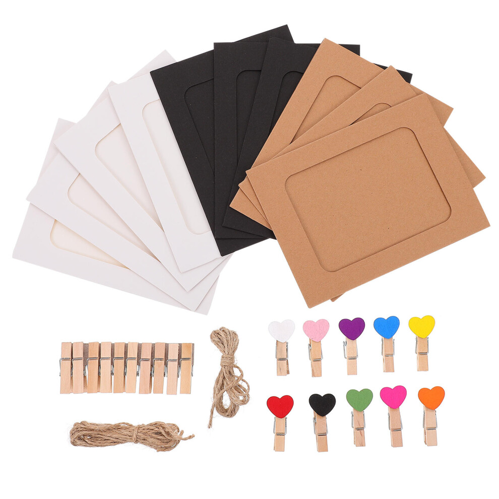 Zestaw Samodzielnej Lampki ŚCiennej Z Fotografią, Drewniany Klips-image