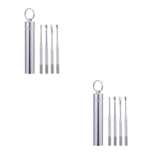 2 Sets À 4 Teile Ohrstäbchen Ohrwachs Entferner 2