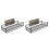 2Stk Wandregal Badezimmer Quadratisch 2