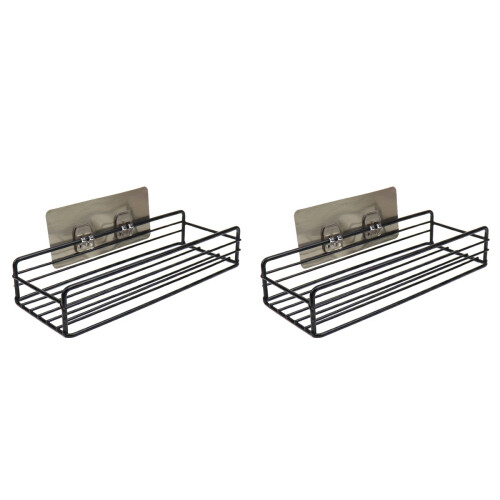 2Stk Wandregal Badezimmer Quadratisch 1
