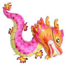 Chinese Themed Balloons Dragon Shaped Balloons Pink 5pcs