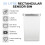 Tower Tower Rectangular ABS Sensor Bin with Bin Liner Retainer Ring, 50L, White T838028WHT 2