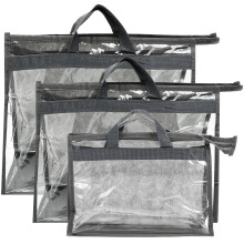 3St Staubbeutel Für Handtaschen Mit Griff, Transparent