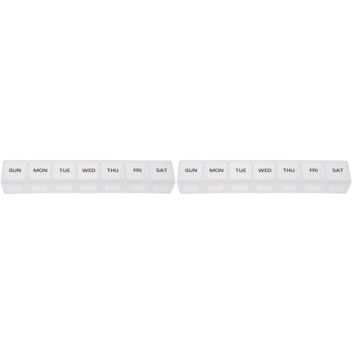 2Stk Pillendose Transparente Tablettenbox 2