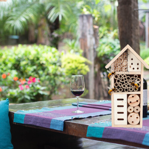 1 Pezzo Casa In Legno Per Api Decorativo Per Cortile 2