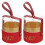 2St Elegante Cylinder Candy Box Rood Voor Feest En Bruiloft 4