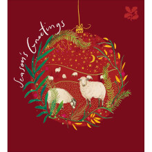 Pack of 5 Charity Christmas Cards Sheep Bauble Cards The National Trust Charity