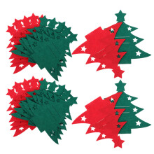 120 Besteckhüllen Weihnachtsbaum Für Messer Und Gabel