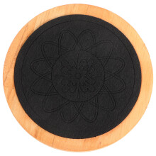 round wooden coaster anti-slip heat absorbent farmhouse style