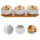 1Set Ceramic Condiment Containers White Kitchen Seasoning Jars 4