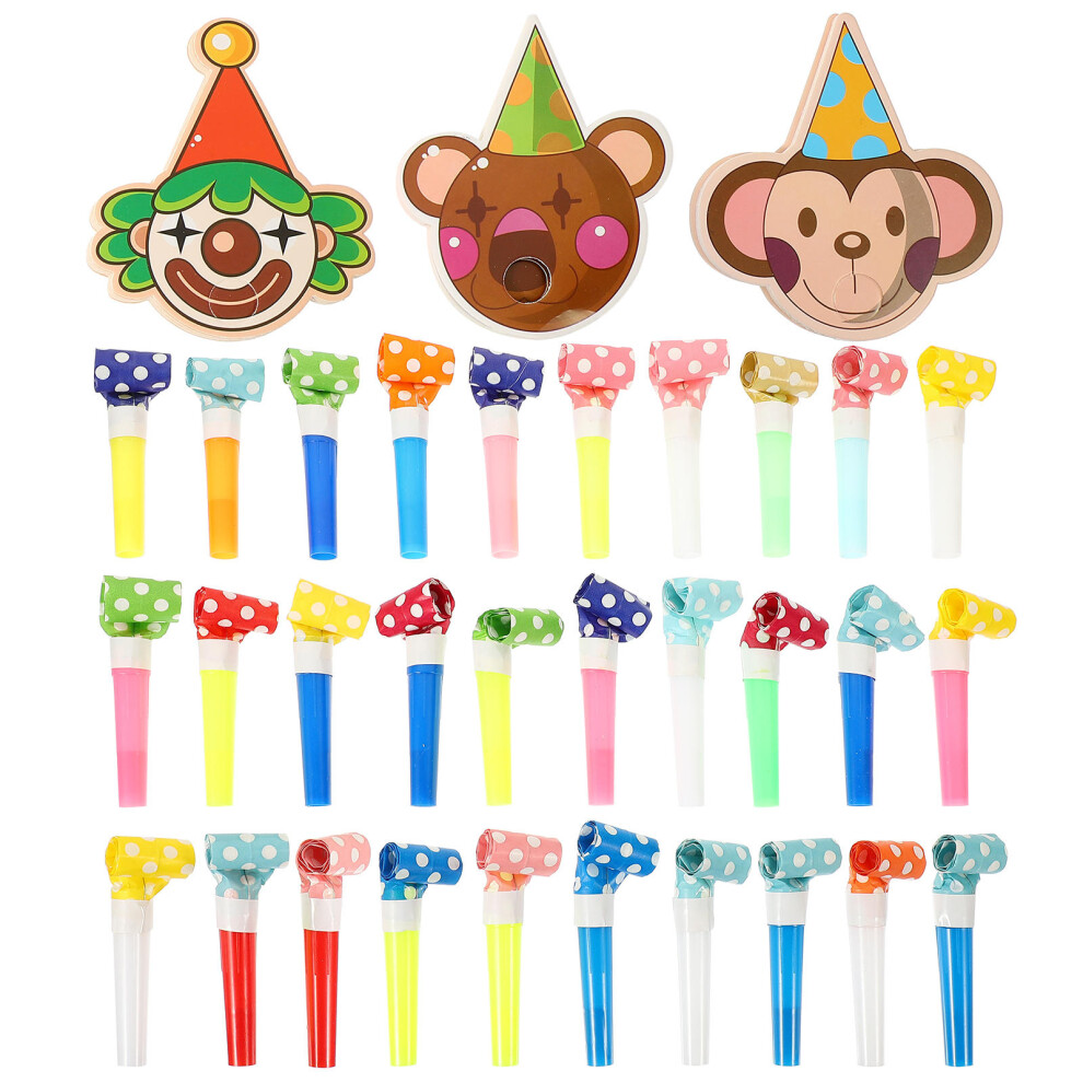 30 Sztuk Kornety Balowe, Papierowe, Kolorowe, Na Imprezę-image