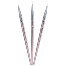 3Pcs Manicure Art Pens Golden Lightweight Nail Drawing Brush Tools