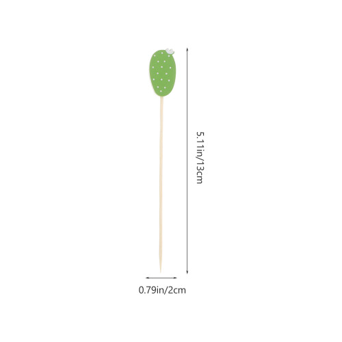 100 Unidades Brochetas Descartables Cactus Para 1