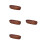4Stk Bootförmige Essensplatte Holz Oval Für Snack 7