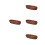 4Stk Bootförmige Essensplatte Holz Oval Für Snack 6