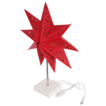 Weihnachtsstern Papierlampe: Neuneckige Tischleuchte Mit