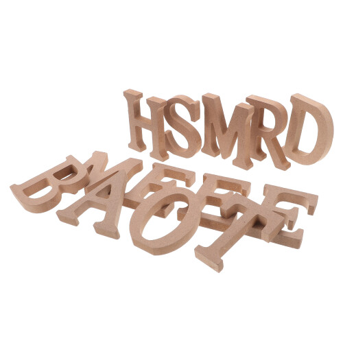 4 Sets Holz 3D Block Schild Für Tischdekoration 2