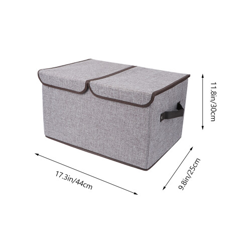 Faltbare Aufbewahrungsbox Mit Doppeldeckel Und Griffen 1
