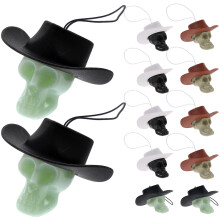 12Stk Kleine Halloween Skelett Kopf Anhänger Mit Cowboyhut
