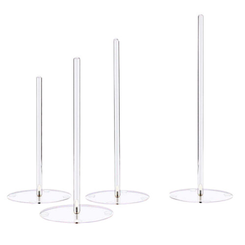 4Stk Runder Sockel Donut Displayständer Transparent