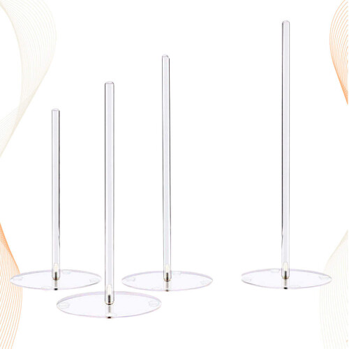 4Stk Runder Sockel Donut Displayständer Transparent 2