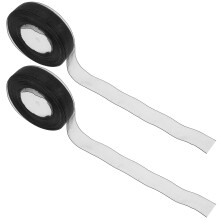 2Rollen Premium Zwarte Organza Polyester Voor DIY & Geschenk