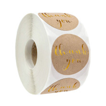 500Stk Papieraufkleber Gold Partygeschenk Sticker