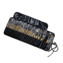 24 Tragbares Nylonborsten Make-up Set Mit Holzstiel Und