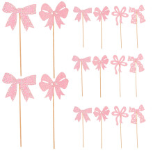 240 Rosa Schleife Cupcake Toppers Für Geburtstagsparty