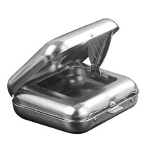 3Stk Mini Metall Aschenbecher Tragbar Mit Deckel Für Draußen