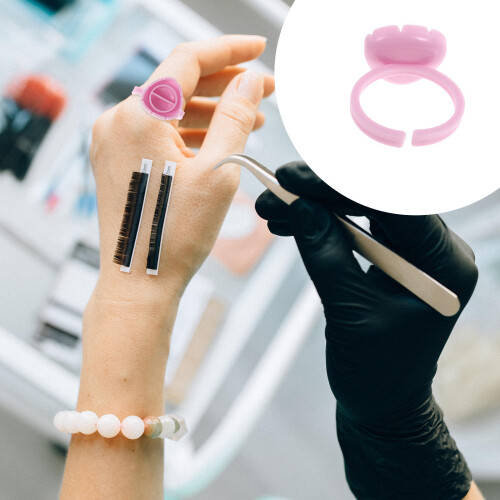100Stk Abs Ring Farbbehälter Wimpernverlängerung 2