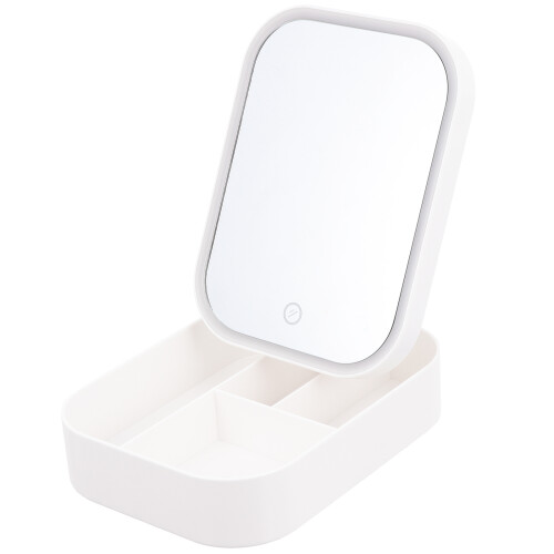 Illuminated LED Makeup Mirror With Fill Light And Organizer 2