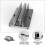 1Pc Aluminum Vertical Laptop Stand Sturdy Grey Notebook Base for Desk 9