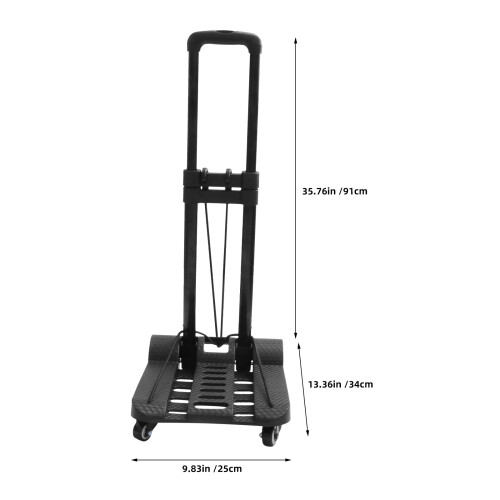 Carrito Plegable De Aleación Portátil Con Mango Y 1