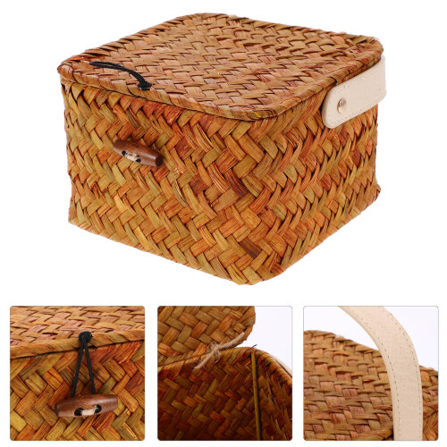 Panier De Rangement Avec En Rotin Pour Divers 2