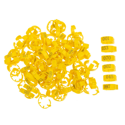 100Pcs Numbered Chicken Leg Bands For Identification