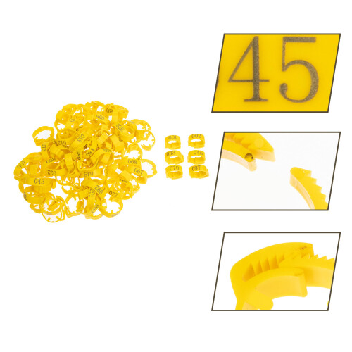100Pcs Numbered Chicken Leg Bands For Identification 2