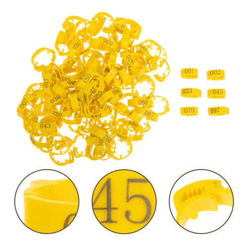 100Pcs Numbered Chicken Leg Bands For Identification 1